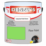Denny's Floor Paint For Sheds Colour- Industrial Field Green - Durable Anti-Slip Weatherproof