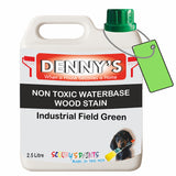 Denny's Stain Paint For Fences Colour- Industrial Field Green - Weatherproof Uv-Safe Protect