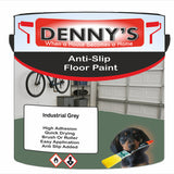 Denny's Floor Paint For Grip Coating Colour- Industrial Grey - Anti-Slip Hardwearing Safe