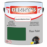 Denny's Floor Paint For Commercial Areas Colour- Industrial Machine Green - High-Traffic Anti-Slip Hardwearing