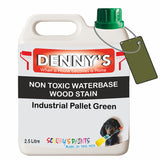 Denny's Stain Paint For Fences Colour- Industrial Pallet Green - Weatherproof Uv-Safe Protect