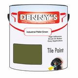 Denny's Tile Paint For Kitchen Tile Colour- Industrial Pallet Green - Wipe-Clean Grease-Resistant Refresh