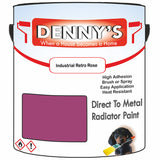Denny's High Temp Paint For Boilers Colour- Industrial Retro Rose - Heatproof Anti-Rust Longlife