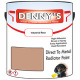 Denny's High Temp Paint For Pipes Colour- Industrial Rose - Heatproof Corrosionguard Durable