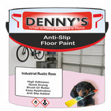 Denny's Floor Paint For Grip Coating Colour- Industrial Rustic Rose - Anti-Slip Hardwearing Safe