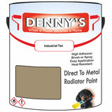 Denny's High Temp Paint For Pipes Colour- Industrial Tan - Heatproof Corrosionguard Durable