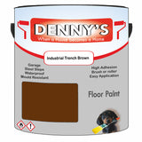 Denny's Floor Paint For Sheds Colour- Industrial Trench Brown - Durable Anti-Slip Weatherproof