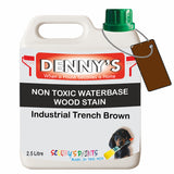 Denny's Stain Paint For Fences Colour- Industrial Trench Brown - Weatherproof Uv-Safe Protect