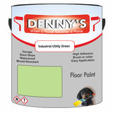 Denny's Floor Paint For Sheds Colour- Industrial Utility Green - Durable Anti-Slip Weatherproof