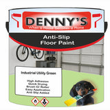 Denny's Floor Paint For Grip Coating Colour- Industrial Utility Green - Anti-Slip Hardwearing Safe