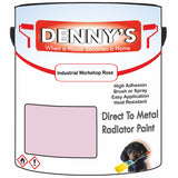 Denny's High Temp Paint For Grilles Colour- Industrial Workshop Rose - Heatproof Rustguard Durable