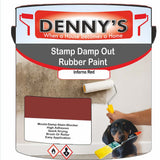 Denny's Waterpoof Paint For Stamp Out Damp Colour- Inferno Red - Damp-Block Mould-Safe Breathable