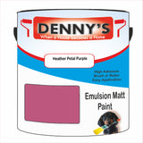 Denny's Emulsion Paint For Walls Colour- Heather Petal Purple - Matte Wipe-Clean Durable Coverage