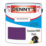 Denny's Emulsion Paint For Walls Colour- Plum Haze Fig Purple - Matte Wipe-Clean Durable Coverage