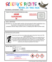 Jaguar I-Pace Fuji/Polaris White Ner Health and safety instructions for use