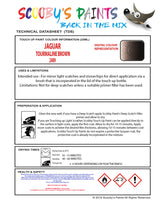 Jaguar F-Type Tourmaline Brown 2489 Health and safety instructions for use