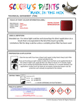Instructions for use Jaguar Carnival Red Car Paint