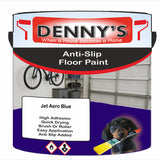 Denny's Floor Paint For Grip Coating Colour- Jet Aero Blue - Anti-Slip Hardwearing Safe