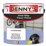 Denny's Floor Paint For Grip Coating Colour- Jet Chilled Blue - Anti-Slip Hardwearing Safe
