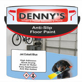 Denny's Floor Paint For Grip Coating Colour- Jet Cobalt Blue - Anti-Slip Hardwearing Safe