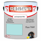 Denny's Floor Paint For Sheds Colour- Jet Compressor Blue - Durable Anti-Slip Weatherproof