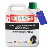 Denny's Stain Paint For Fences Colour- Jet Deepwater Blue - Weatherproof Uv-Safe Protect