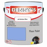 Denny's Floor Paint For Sheds Colour- Jet Harbour Blue - Durable Anti-Slip Weatherproof