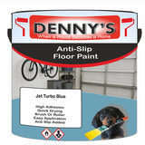 Denny's Floor Paint For Grip Coating Colour- Jet Turbo Blue - Anti-Slip Hardwearing Safe
