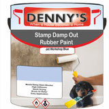 Denny's Waterpoof Paint For Stamp Out Damp Colour- Jet Workshop Blue - Damp-Block Mould-Safe Breathable