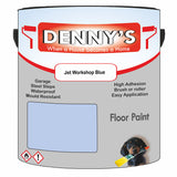 Denny's Floor Paint For Sheds Colour- Jet Workshop Blue - Durable Anti-Slip Weatherproof