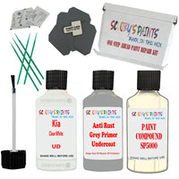 Kia Clear White Car Detailing Paint and polish finishing kit