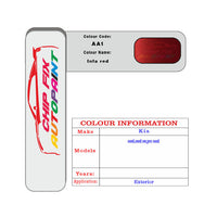 Paint Code Loacation Kia Infa red