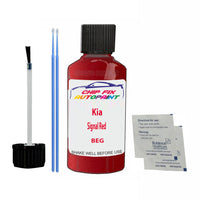 Kia Signal Red Touch Up Paint Code BEG Scratch Repair Kit