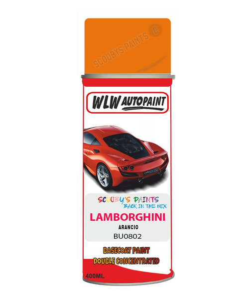 Lamborghini Arancio Aerosol Spray Paint Code Bu0802 Basecoat Spray Paint