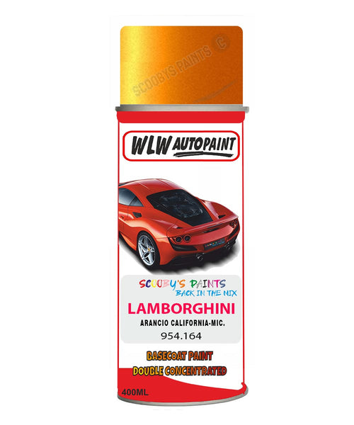 Lamborghini Arancio California-Mic. Aerosol Spray Paint Code 954.164 Basecoat Spray Paint