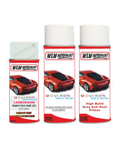 Lamborghini Other Models Bianco Polo Park (2C) Complete Aerosol Kit With Primer And Lacquer