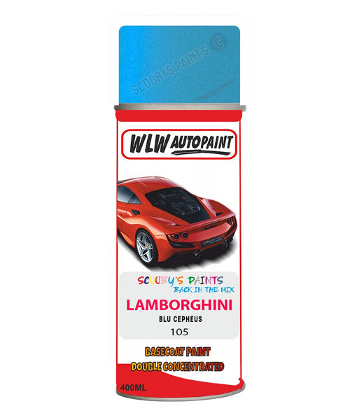 Lamborghini Blu Cepheus Aerosol Spray Paint Code 105 Basecoat Spray Paint