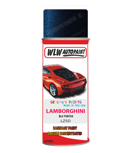 Lamborghini Blu Fontus Aerosol Spray Paint Code Lz5D Basecoat Spray Paint