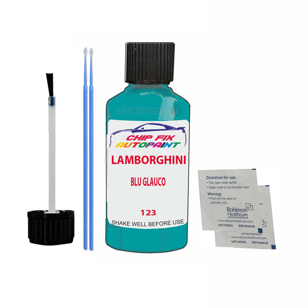 Lamborghini Aventador Blu Glauco Touch Up Paint Code 123 Scratch Repair Paint