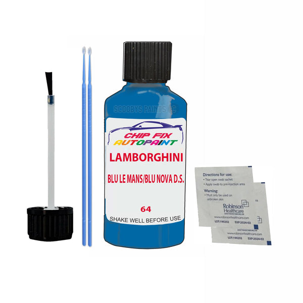 Lamborghini Murcielago Blu Le Mans/Blu Nova D.S. Touch Up Paint Code 64 Scratch Repair Paint