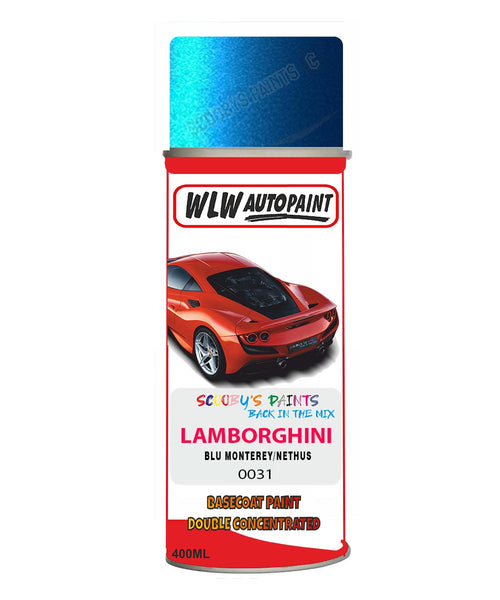 Lamborghini Blu Monterey/Nethus Aerosol Spray Paint Code 31 Basecoat Spray Paint