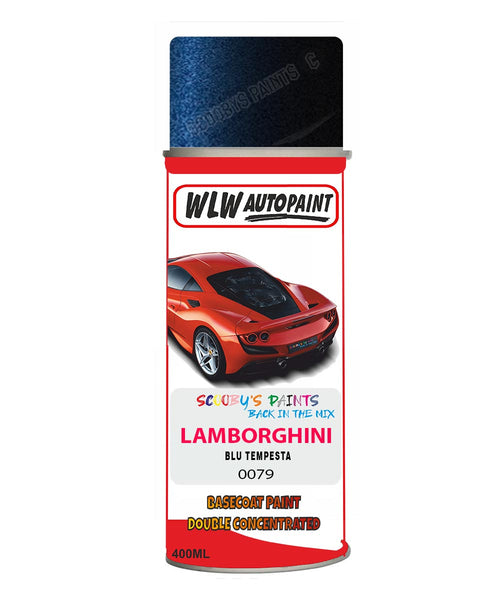 Lamborghini Blu Tempesta Aerosol Spray Paint Code 0079 Basecoat Spray Paint