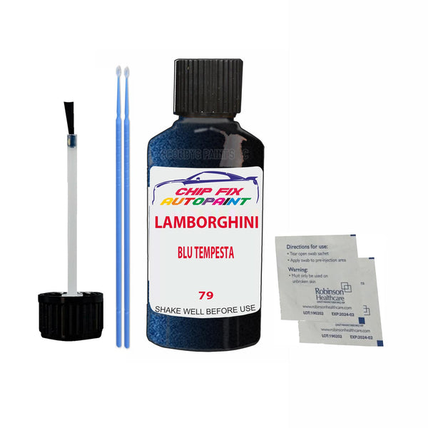 Lamborghini Other Models Blu Tempesta Touch Up Paint Code 0079 Scratch Repair Paint