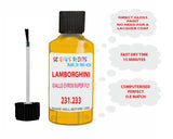 Instructions for Use Lamborghini Murcielago Yellow Touch Up Paint