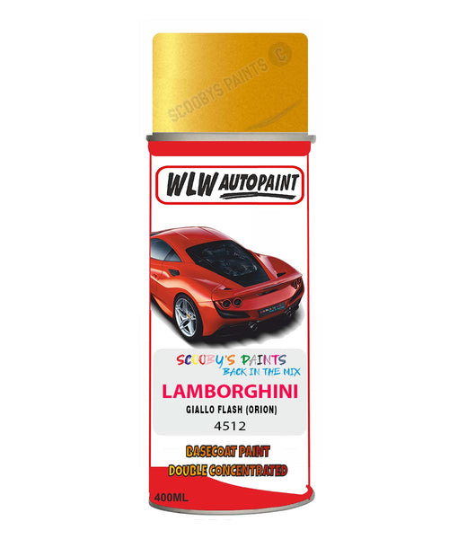 Lamborghini Giallo Flash (Orion) Aerosol Spray Paint Code 4512 Basecoat Spray Paint