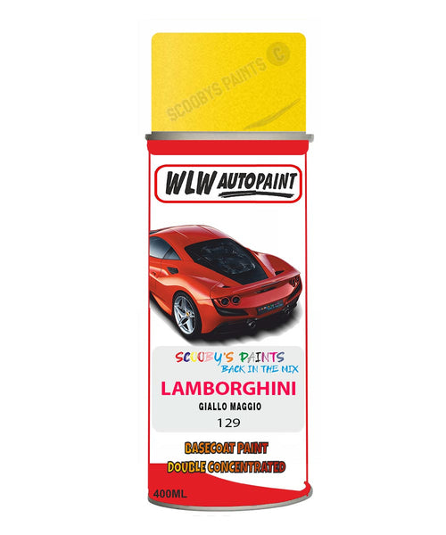 Lamborghini Giallo Maggio Aerosol Spray Paint Code 129 Basecoat Spray Paint