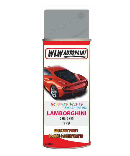 Lamborghini Grigio Hati Aerosol Spray Paint Code 179 Basecoat Spray Paint