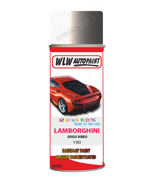 Lamborghini Grigio Nibbio Aerosol Spray Paint Code 190 Basecoat Spray Paint