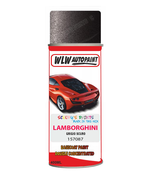 Lamborghini Grigio Scuro Aerosol Spray Paint Code 157087 Basecoat Spray Paint