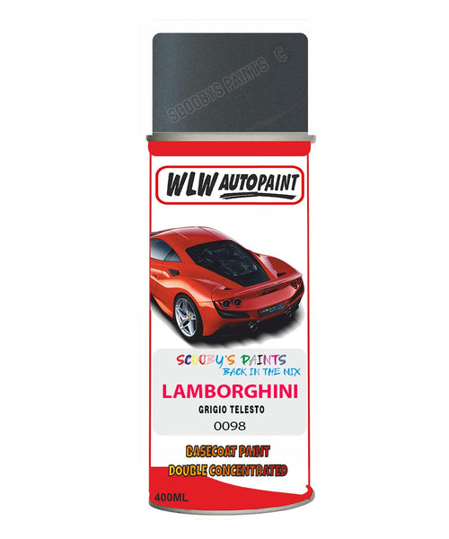 Lamborghini Grigio Telesto Aerosol Spray Paint Code 98 Basecoat Spray Paint